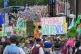 Protesters during a Restore Nature Now protest in central Lo