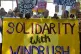 A demonstration on Whitehall attended by members of the Wind