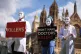 LETHAL OBJECTION: Campaigners protest outside Parliament in 