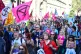Extinction Rebellion demonstrators in Parliament Square, Lon
