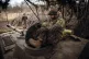 WAR MACHINE: Ukrainian soldiers prepare a self-propelled art