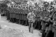 A picket at Orgreave ‘inspects’ a line of police