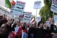 MESSAGE FROM THE STREETS: Anti-war protesters on Whitehall, 