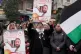 Palestinians attend a protest in solidarity with Hisham Abu 