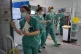FRONT LINE: Staff nurses walk through A&E at St George’s h