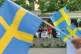MAKING GAINS: Supporters of the Sweden Democrats leader Jimm