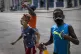 Children wear masks against coronavirus in Havana, Cuba