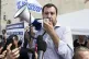Leader of the Lega party Matteo Salvini addresses a rally in