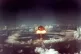 A mushroom cloud from a nuclear bomb explosion