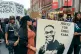Protesters march through London at the weekend to call for j
