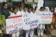 Students in Lahore, Pakistan, hold a protest to condemn the 