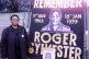 Roger Sylvester’s mother Sheila pictured on a silent march