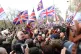 'Tommy Robinson' amid far-right crowds before his latest spe