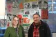 Unison Cymru regional secretary Jess Turner and poster archi