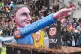 THE WEAPON OF RIDICULE: A carnival float, depicting far-righ
