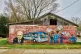 A mural depicting civil rights victories in a poor black are