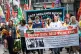 Trade unionists march through Derby city centre