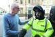 Jeremy Corbyn with Zakaria Gherabi, a fellow Deliveroo and U