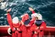 The Ocean Viking's crew wave goodbye to Marseille and head t