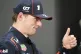 Red Bull driver Max Verstappen gives the thumbs up after setting the pole position in the qualifying session ahead of the Formula One Saudi Arabian Grand Prix, April 19, 2025