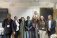  From left to right: The Morning Star's Roger McKenzie an Cuban Ambassador Ismara Mercedes with students at a school in Oxfordshire