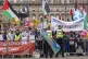 Activists from Stand Up To Racism Scotland gather in Glasgow's George Square, in a counter protest to a far-right rally, September 7, 2024
