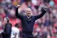 Liverpool manager Arne Slot celebrates after the Premier League match at Anfield, Liverpool, April 13, 2025