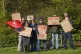 Union members on the picket line outside Scottish Water's scientific services department at Juniper House in Edinburgh, as Scottish Water workers go on strike in a dispute over pay and grading, April 22, 2025