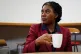 Conservative party leader Kemi Badenoch speaking to staff during a visit to Exel Technology in Mansfield, whilst on the local election campaign trail, April 24, 2025
