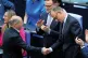 CENTRIST UNITY: Friedrich Merz (right) is congratulated by outgoing Social Democrat Chancellor Olaf Scholz in the Reichstag, May 6 2025
