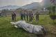 Debris of an aircraft lie in the compound of a mosque at Pampore in Pulwama district of Indian controlled Kashmir, May 7, 2025
