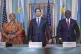US Secretary of State Marco Rubio hosts a signing ceremony in which Congo's Foreign Minister Therese Kayikwamba Wagner (left) and Rwanda's Foreign Minister Olivier Nduhungirehe (right) pledge to work toward a peace deal on April 25, 2025