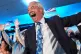 Reform UK party leader Nigel Farage with his party's candidates onstage during a campaign event at Stafford Showground, Stafford, whilst campaigning for this week's local elections, April 30, 2025