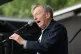 Lord Alf Dubs on stage addressing the crowd during a rally in Parliament Square, London, after taking part in the Refugees Welcome March, September 2016