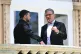 Prime Minister Keir Starmer and President of Ukraine Volodymyr Zelensky talk during a bilateral meeting in the garden of The Villa Wolkonsky in Rome, Italy. Picture date: Saturday April 26, 2025