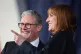Prime Minister Keir Starmer stands with Chancellor of the Exchequer Rachel Reeves during the concert celebrating the 80th Anniversary of VE Day, held at the historic Horse Guards Parade in central London, May 8, 2025