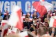 Warsaw's Mayor and presidential candidate Rafal Trzaskowski celebrates the exit poll results during presidential election night in Sandomierz, Poland, May 18, 2025