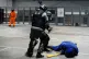 A demonstration of officers using a taser to subdue an individual, during high-risk scenarios during the launch of a taser trial in the adult male prison estate at the Operational Response & Resilience Unit (ORRU) training site in Oxfordshire, July 24