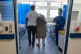 A general view of staff on a NHS hospital ward at Ealing Hospital in London