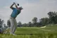 Scottie Scheffler hits from the ninth tee during the final round of the BMW Championship golf tournament Sunday, Aug. 17, 2025, in Owings Mills, Md