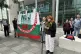 Freelance journalist Rebecca Wilks reading the names of the dead