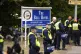 Police officers ahead of the latest in a series of demonstrations outside the former Bell Hotel in Epping, July 27, 2025