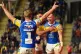 Leeds Rhinos' Harry Newman celebrates scoring their side's fourth try of the game during the Betfred Super League match at AMT Headingley Stadium, Leeds. Picture date: Thursday August 21, 2025