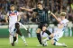 Club Brugge's Hans Vanaken (centre) in action during the Champions League play-off match at the Jan Breydel Stadium, Bruges, Belgium, August 27, 2025