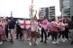 People during a protest near the Britannia International Hotel in Canary Wharf, London where asylum seekers are planned to be housed, August 3, 2025