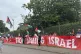 Pro-Palestine protesters from the Palestinian Solidarity Campaign outside RAF High Wycombe, Buckinghamshire, calling for an embargo on selling arms to Israel, August 16, 2025