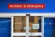 A view of an entrance to an Accident and Emergency Department at a hospital in Kent