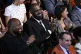 LeBron James smiles while attending the 2025 Basketball Hall of Fame enshrinement ceremony, September 6, 2025, in Springfield, Mass.