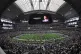 A moment of silence is observed as an image of Charlie Kirk is shown on the large video board inside AT&T Stadium before an NFL football game between the New York Giants and Dallas Cowboys, in Arlington, Texas, September 14, 2025