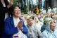 Former comfort woman, Lee Yong-soo (left), who was forced to serve for the Japanese troops as a sex slave during World War II, attends a rally demanding full compensation and an apology for wartime sex slaves from Japanese government near the Japanese Embassy in Seoul, South Korea, August 13, 2025